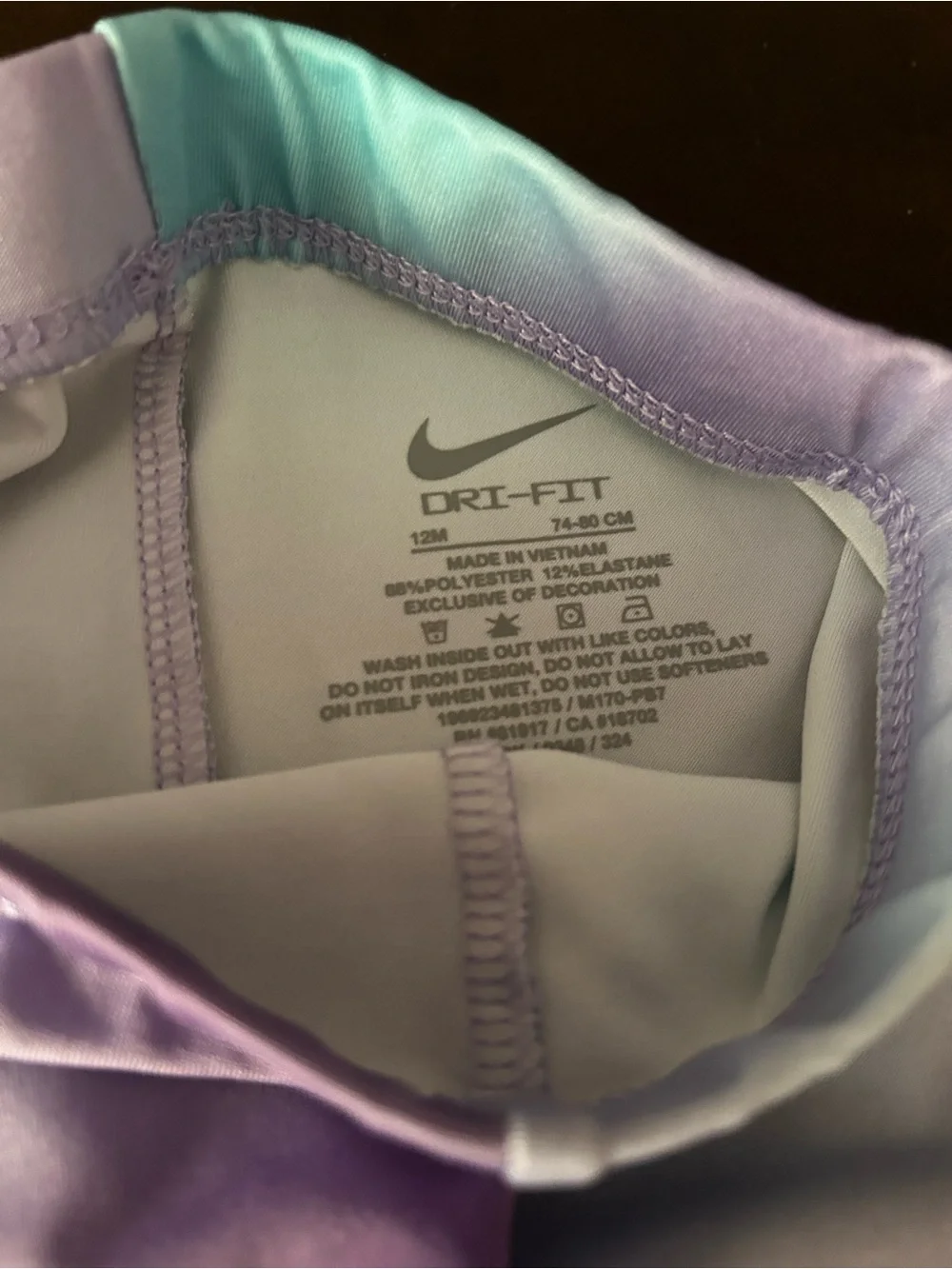 12m Nike Purple Ombre Leggings Set - Picture 4 of 4